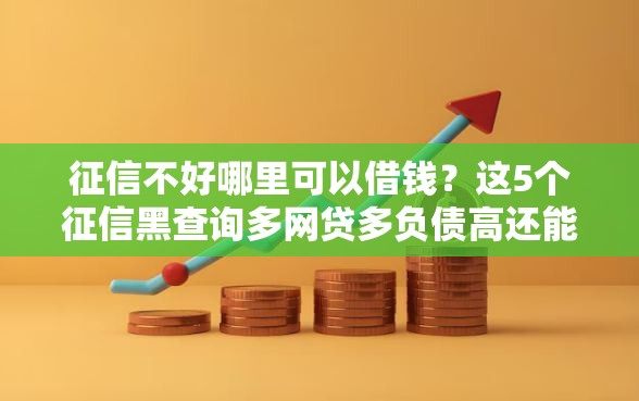 征信不好哪里可以借钱？这5个征信黑查询多网贷多负债高还能百分百下款平台值得一试