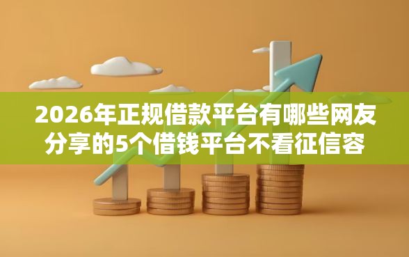 2026年正规借款平台有哪些网友分享的5个借钱平台不看征信容易通过的口子我觉得不错！