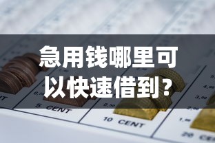 急用钱哪里可以快速借到？2026最新测评10个分期有额度的网贷app
