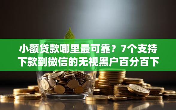 小额贷款哪里最可靠？7个支持下款到微信的无视黑户百分百下款app