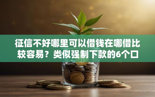 征信不好哪里可以借钱在哪借比较容易？类似强制下款的6个口子参考