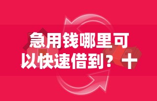 急用钱哪里可以快速借到？十大真实贷款平台推荐