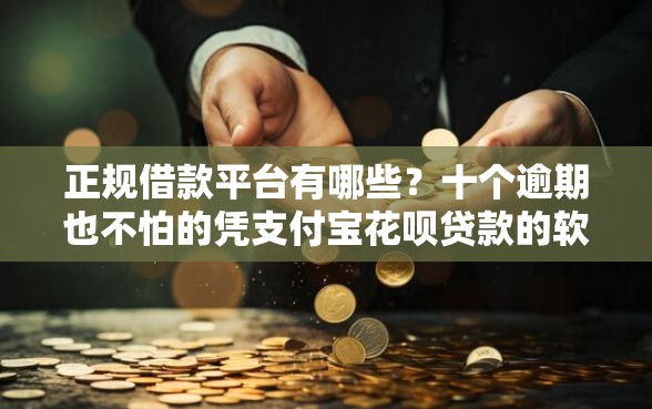 正规借款平台有哪些？十个逾期也不怕的凭支付宝花呗贷款的软件