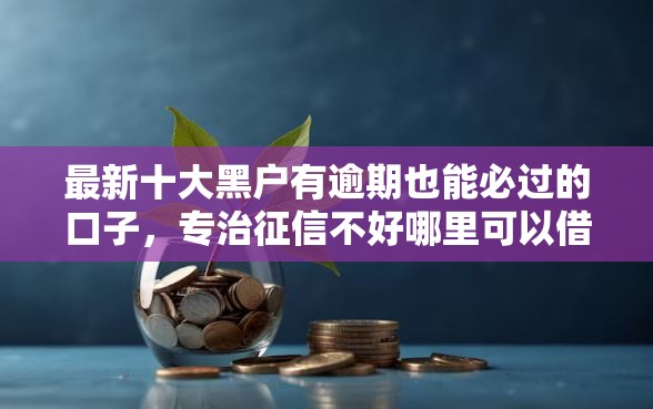 最新十大黑户有逾期也能必过的口子，专治征信不好哪里可以借钱