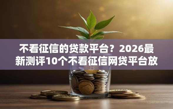 不看征信的贷款平台？2026最新测评10个不看征信网贷平台放款快的软件