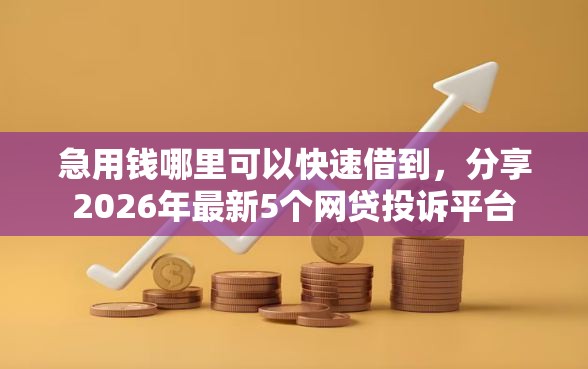 急用钱哪里可以快速借到，分享2026年最新5个网贷投诉平台
