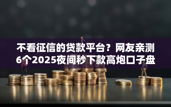 不看征信的贷款平台？网友亲测6个2025夜间秒下款高炮口子盘点