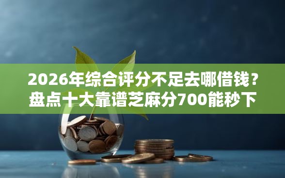 2026年综合评分不足去哪借钱？盘点十大靠谱芝麻分700能秒下的平台