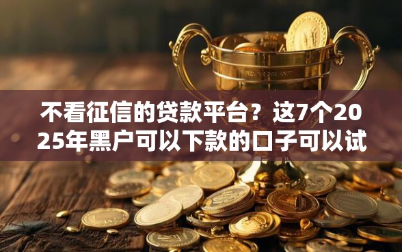 不看征信的贷款平台？这7个2025年黑户可以下款的口子可以试试