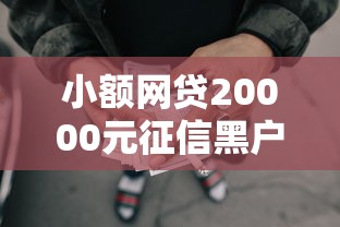 小额网贷20000元征信黑户口子能贷款，哪个平台借钱最容易通过的7个平台介绍