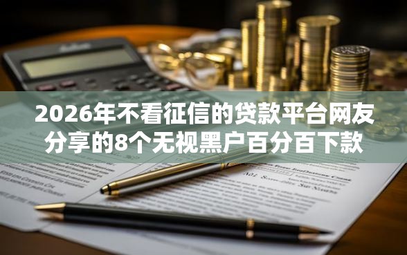 2026年不看征信的贷款平台网友分享的8个无视黑户百分百下款平台我觉得不错！