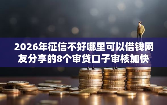 2026年征信不好哪里可以借钱网友分享的8个审贷口子审核加快的平台我觉得不错！