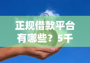 正规借款平台有哪些？5千元无门槛借款平台推荐，7个网贷平台查询系统盘点