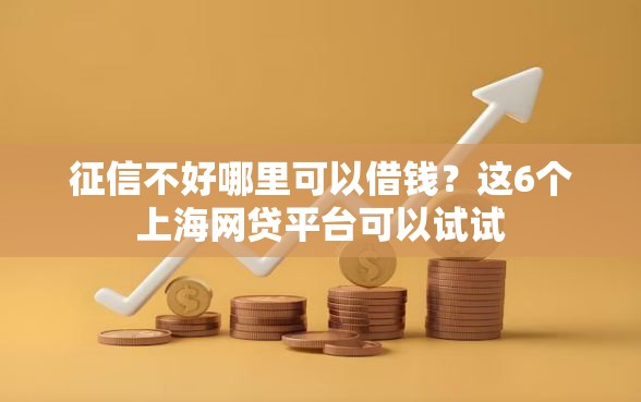 征信不好哪里可以借钱？这6个上海网贷平台可以试试
