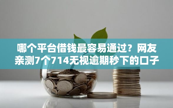 哪个平台借钱最容易通过？网友亲测7个714无视逾期秒下的口子盘点