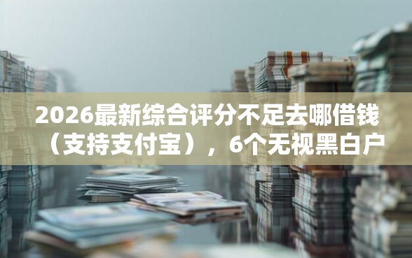 2026最新综合评分不足去哪借钱（支持支付宝），6个无视黑白户秒过的网贷无私分享