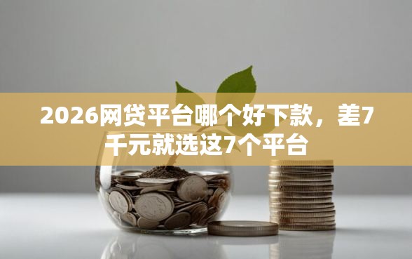 2026网贷平台哪个好下款，差7千元就选这7个平台