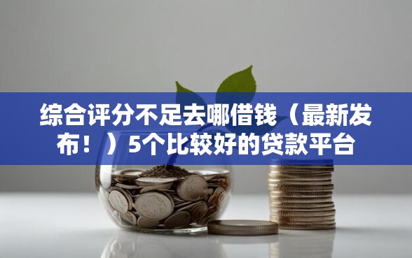 综合评分不足去哪借钱（最新发布！）5个比较好的贷款平台