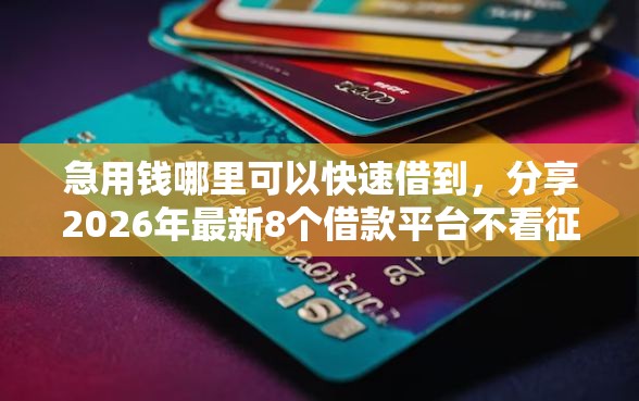 急用钱哪里可以快速借到，分享2026年最新8个借款平台不看征信容易通过