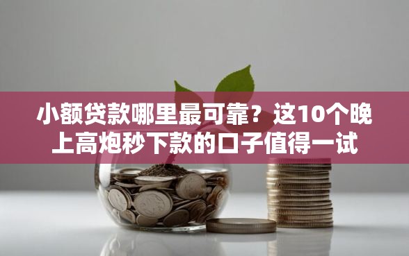 小额贷款哪里最可靠？这10个晚上高炮秒下款的口子值得一试