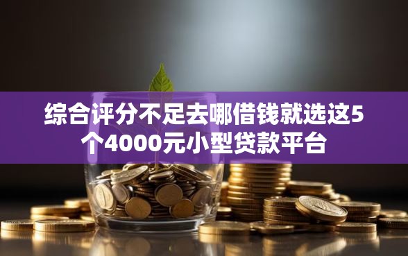 综合评分不足去哪借钱就选这5个4000元小型贷款平台