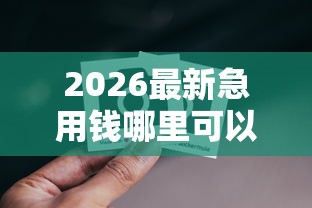 2026最新急用钱哪里可以快速借到（支持微信），5个黑网贷必下款口子无私分享
