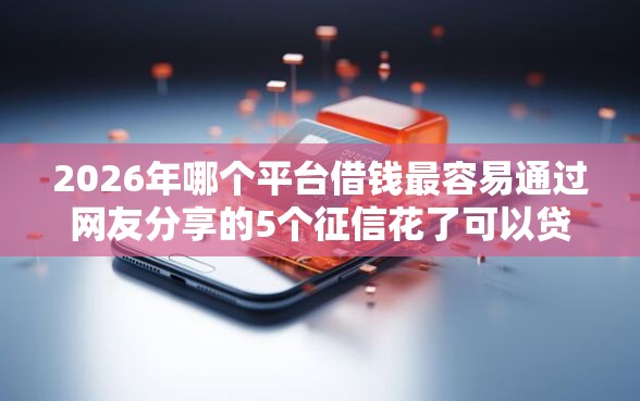 2026年哪个平台借钱最容易通过网友分享的5个征信花了可以贷款的平台我觉得不错！