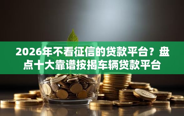 2026年不看征信的贷款平台？盘点十大靠谱按揭车辆贷款平台