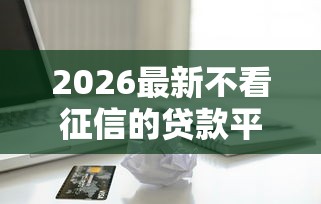 2026最新不看征信的贷款平台，总结十个借款平台借钱！