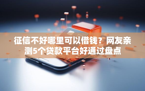 征信不好哪里可以借钱？网友亲测5个贷款平台好通过盘点