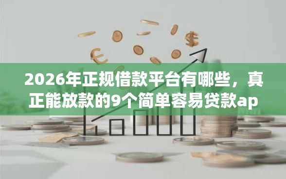 2026年正规借款平台有哪些，真正能放款的9个简单容易贷款app推荐