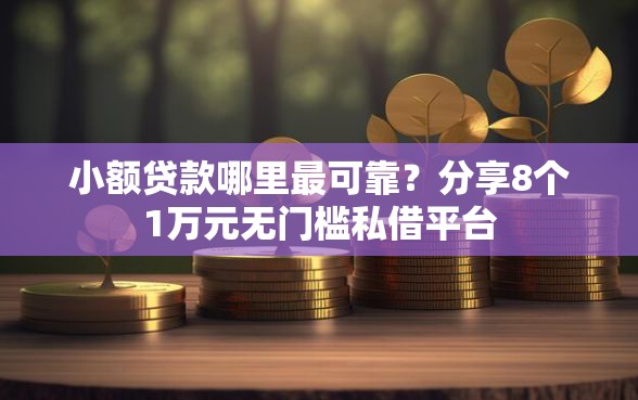 小额贷款哪里最可靠？分享8个1万元无门槛私借平台
