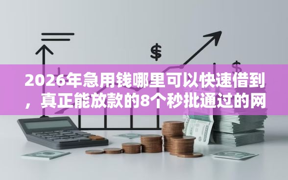 2026年急用钱哪里可以快速借到，真正能放款的8个秒批通过的网贷口子推荐