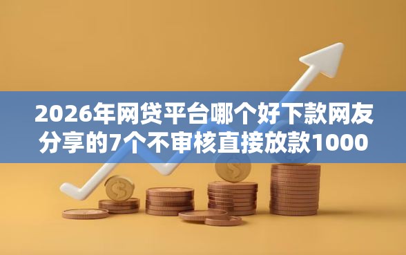 2026年网贷平台哪个好下款网友分享的7个不审核直接放款1000的口子我觉得不错！