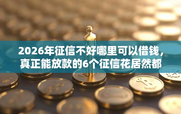 2026年征信不好哪里可以借钱，真正能放款的6个征信花居然都下款了的平台推荐