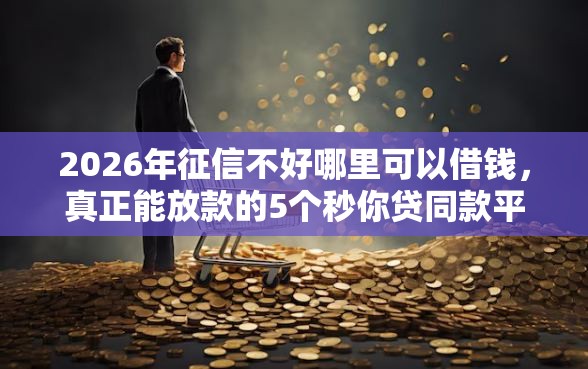 2026年征信不好哪里可以借钱，真正能放款的5个秒你贷同款平台推荐