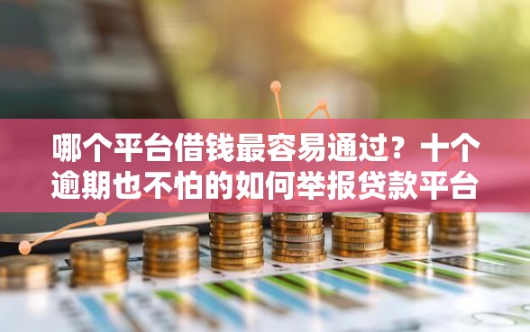 哪个平台借钱最容易通过？十个逾期也不怕的如何举报贷款平台