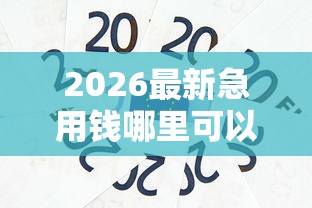 2026最新急用钱哪里可以快速借到，总结十个那些贷款平台可靠！