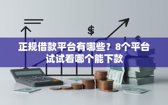 正规借款平台有哪些？8个平台试试看哪个能下款