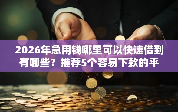 2026年急用钱哪里可以快速借到有哪些？推荐5个容易下款的平台
