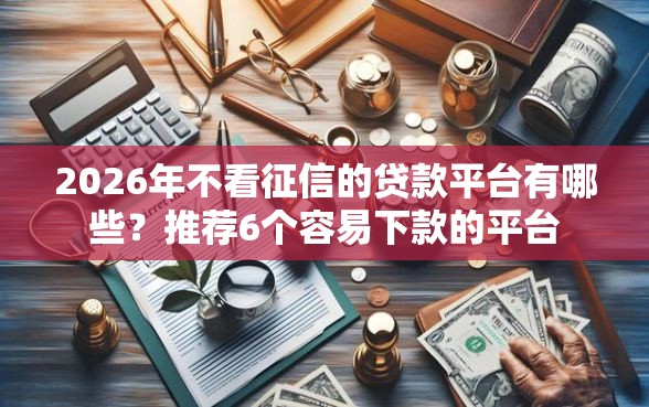2026年不看征信的贷款平台有哪些？推荐6个容易下款的平台