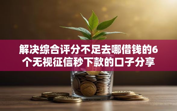 解决综合评分不足去哪借钱的6个无视征信秒下款的口子分享