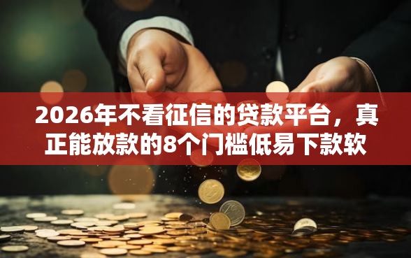 2026年不看征信的贷款平台，真正能放款的8个门槛低易下款软件推荐