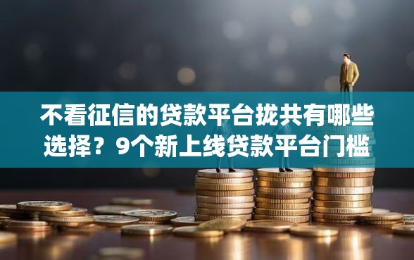 不看征信的贷款平台拢共有哪些选择？9个新上线贷款平台门槛低app详解