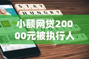 小额网贷20000元被执行人下款口子，急用钱哪里可以快速借到的6个平台介绍