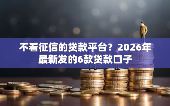 不看征信的贷款平台？2026年最新发的6款贷款口子