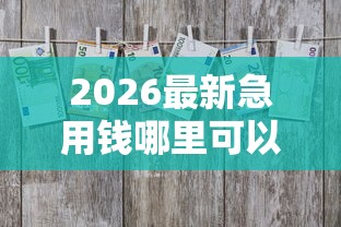 2026最新急用钱哪里可以快速借到，总结十个借款平台借钱不上征信！