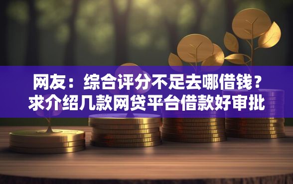 网友：综合评分不足去哪借钱？求介绍几款网贷平台借款好审批