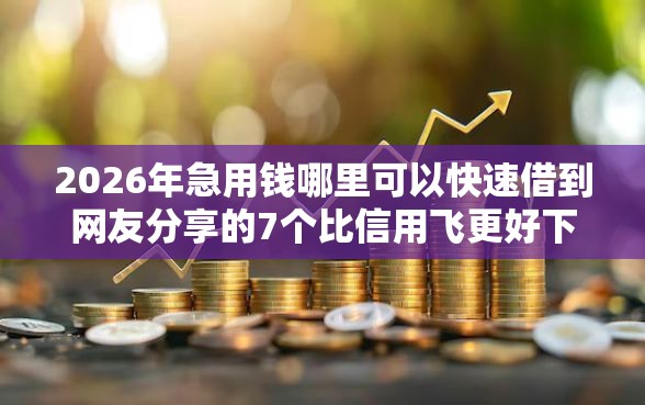 2026年急用钱哪里可以快速借到网友分享的7个比信用飞更好下款的口子我觉得不错！