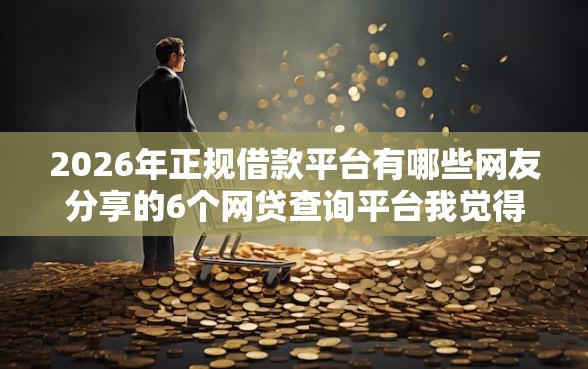 2026年正规借款平台有哪些网友分享的6个网贷查询平台我觉得不错！